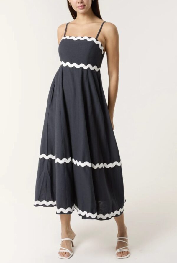 Elise Ric Rac Strappy Midi Dress
