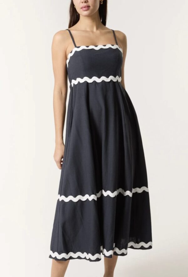 Elise Ric Rac Strappy Midi Dress - Image 2