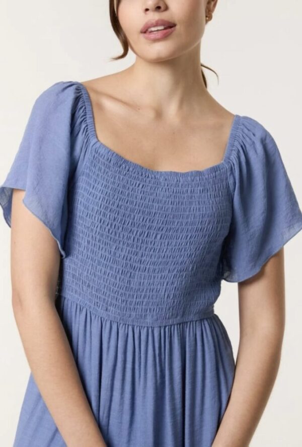 Runa Flutter Sleeve Shirred & Tiered Dress  - Image 4
