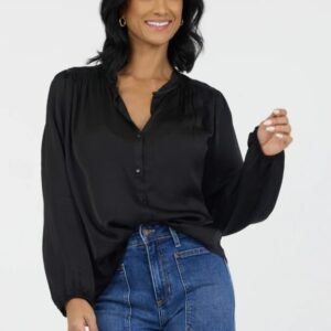 Suzy D Rose Blouse with Ruffle Collar