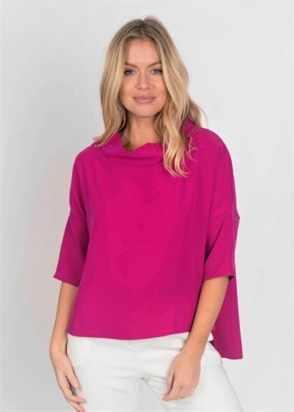 Suzy D Audrey Cowl Neck Top