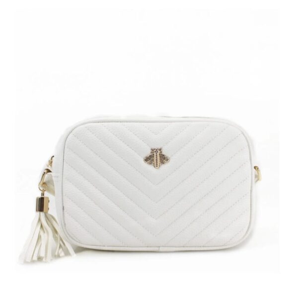 Quilted Bee Crossbody Handbag