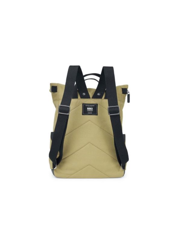 Roka Black Label Canfield B Khaki Recycled Canvas Backpack Bag - Image 3