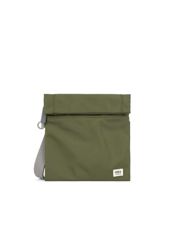 Roka Stratford Military Small Recycled Nylon Crossbody Bag