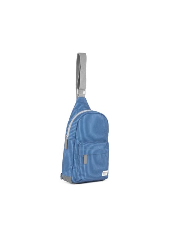 Roka Willesden B Denim Mid Wash Recycled Canvas Crossbody Bag - Image 5