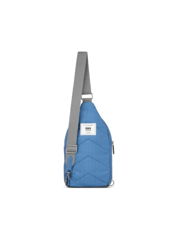 Roka Willesden B Denim Mid Wash Recycled Canvas Crossbody Bag - Image 4