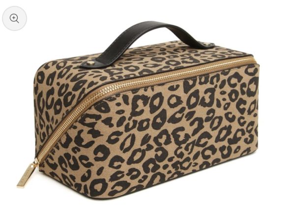 Alice Wheeler Dark Leopard Train Case