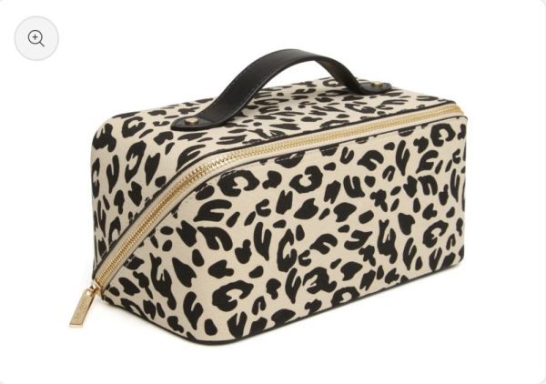 Alice Wheeler Light Leopard Train Case