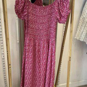 Abi Shirred Ditsy Midi Dress