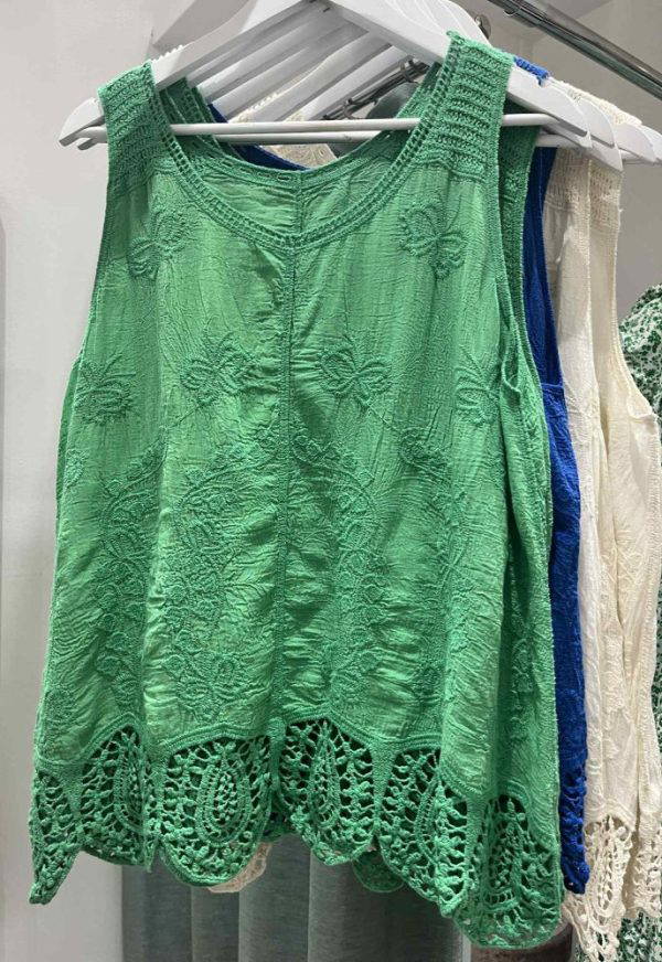 Daphne Crochet Detail Top