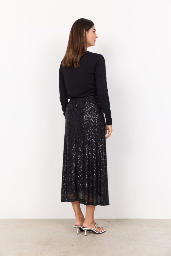 Soya Concept Nanett 3 Black Sequin Skirt - Image 5