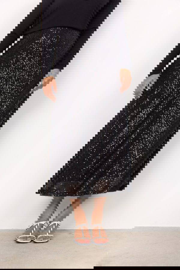 Soya Concept Nanett 3 Black Sequin Skirt - Image 4