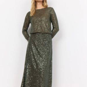 Soya Concept Dark Green Nanett 3 Sequin Skirt