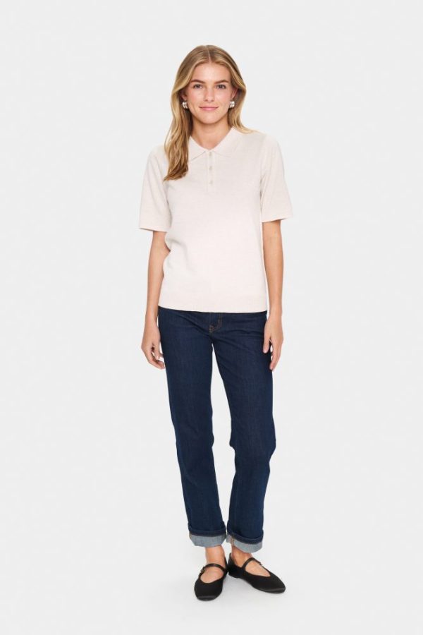 Saint Tropez Polo SS Pullover - Fog Melange - Image 7