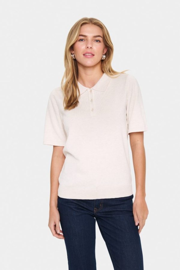 Saint Tropez Polo SS Pullover - Fog Melange - Image 6