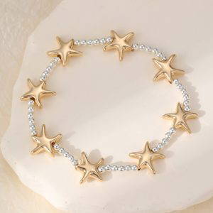 283 Starfish Two Tone Stretch Bracelet
