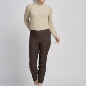 Pinns 302CT Brown Brushed Ankle Grazer Trousers