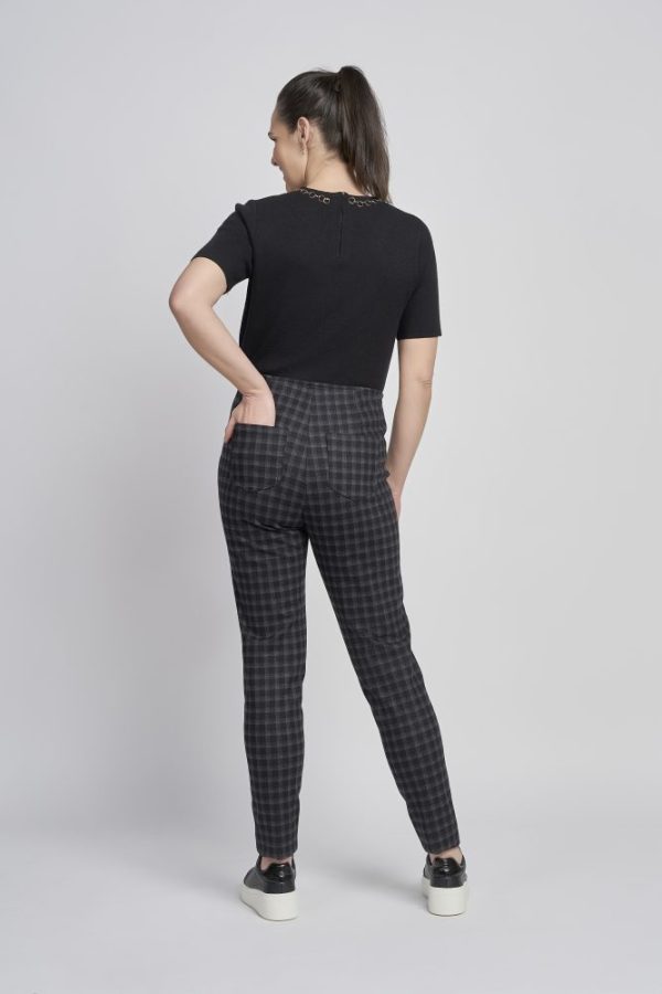 Pinns 420TS Small Grey Check Trousers - Image 6