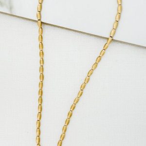 Envy 4505 Gold beaded short necklace with silver star pendant
