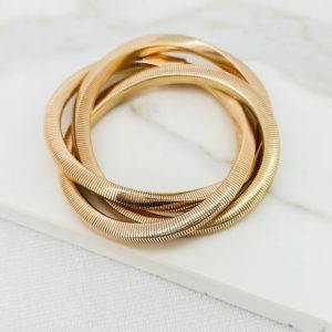 Envy 4525 Twisted Gold Trio Bracelet