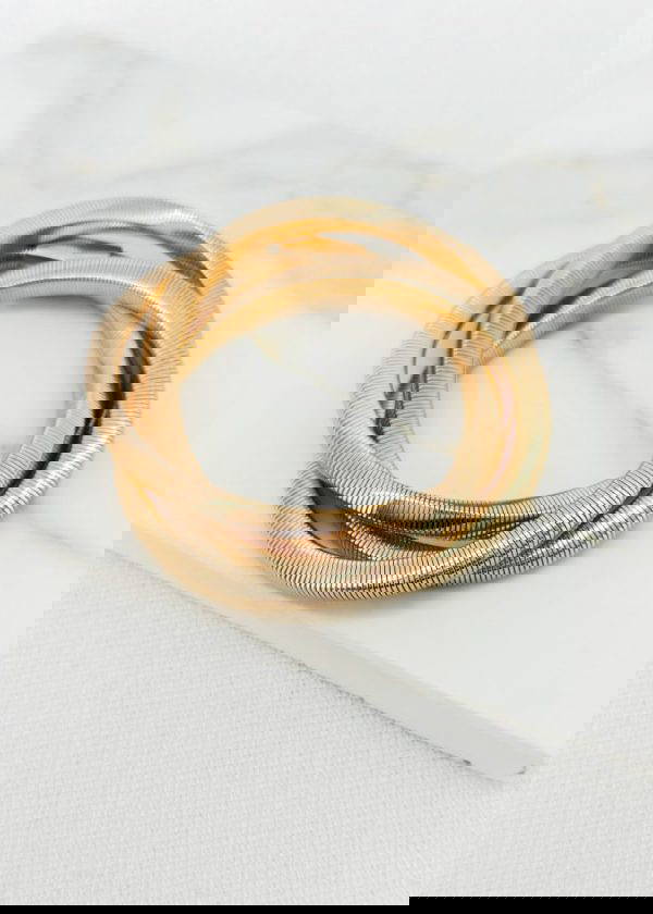 Envy 4525 Twisted Gold Trio Bracelet