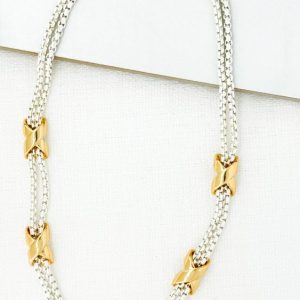 Envy 4551 Kiss two tone necklace