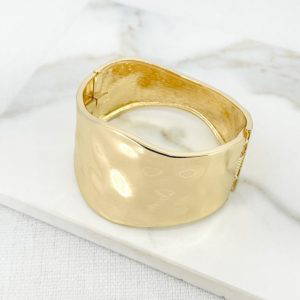 Envy 4569 Hinged Bangle in Gold or Silver