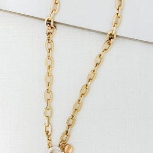 Envy 4577 Short Two Tone Necklace in gold & silver