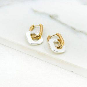 Envy 4592 Two Tone Earrings