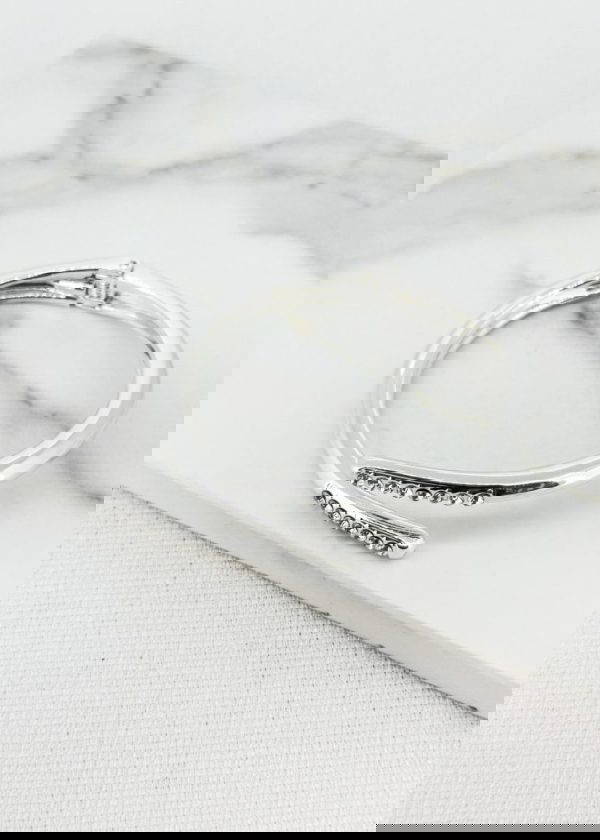 Envy 4620 Diamante Bangle in Gold & Silver - Image 2