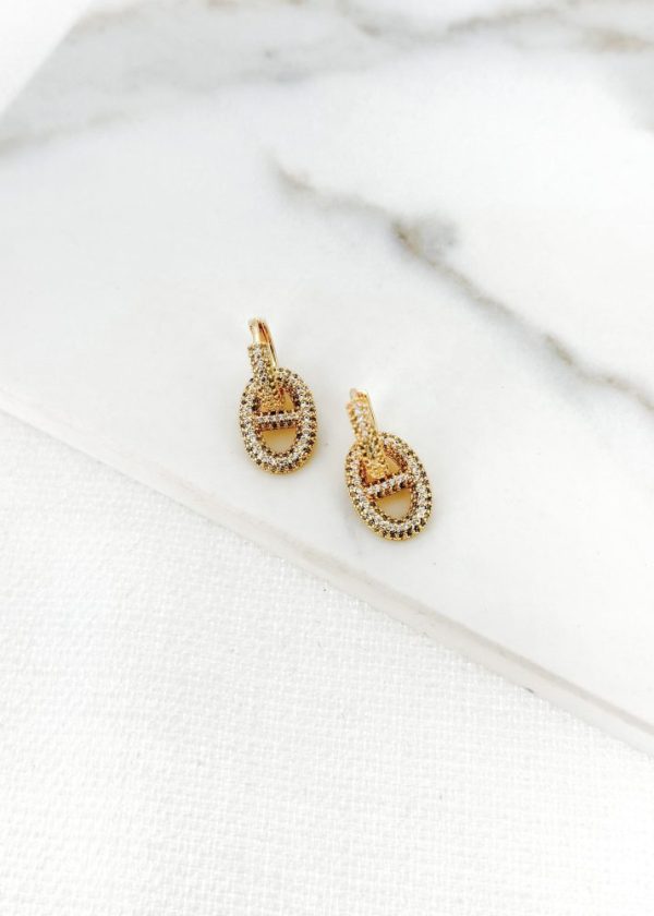 Envy 4631 Diamante Encrusted earrings in Gold & Silver - Image 2