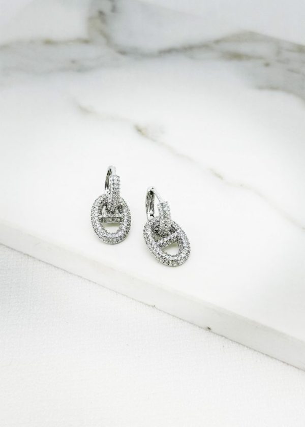 Envy 4631 Diamante Encrusted earrings in Gold & Silver