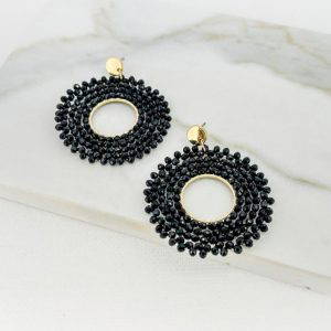 Envy 4638 Black Beaded earrings