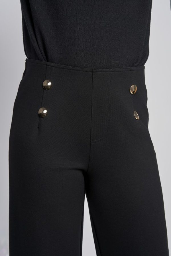 Pinns 610T Black Gold Button Trousers - Image 2