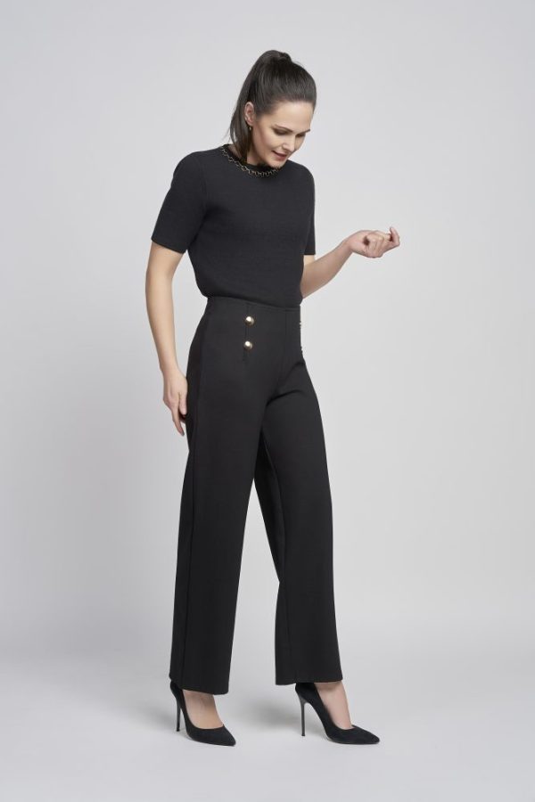 Pinns 610T Black Gold Button Trousers - Image 3