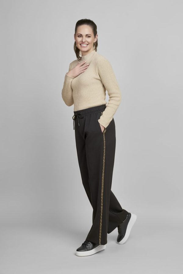 Pinns 643T Black Geo Side Stripe Trouser - 28" & 30"