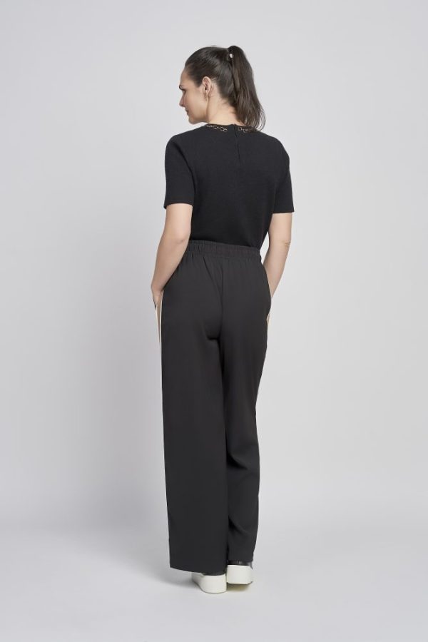 Pinns 643T Black Taupe Side Stripe Trousers in 28" & 30" - Image 2