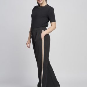 Pinns 643T Black Taupe Side Stripe Trousers in 28" & 30"