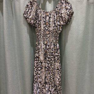 Daisy Leopard Print Bardot Dress