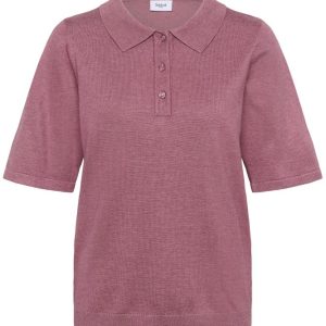 Saint Tropez Mila Polo Red Violet Melange Pullover