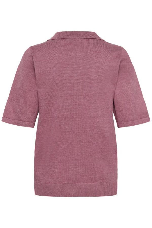 Saint Tropez Mila Polo Red Violet Melange Pullover - Image 2