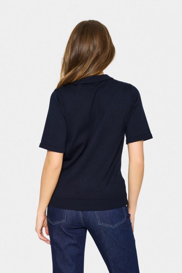 Saint Tropez Mila Night Sky Polo Pullover - Image 2
