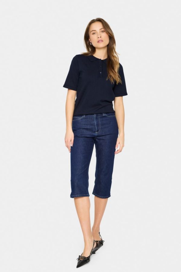 Saint Tropez Mila Night Sky Polo Pullover - Image 7