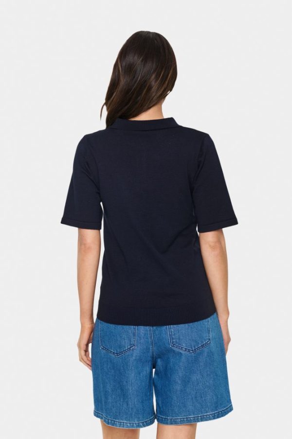 Saint Tropez Mila Night Sky Polo Pullover - Image 5