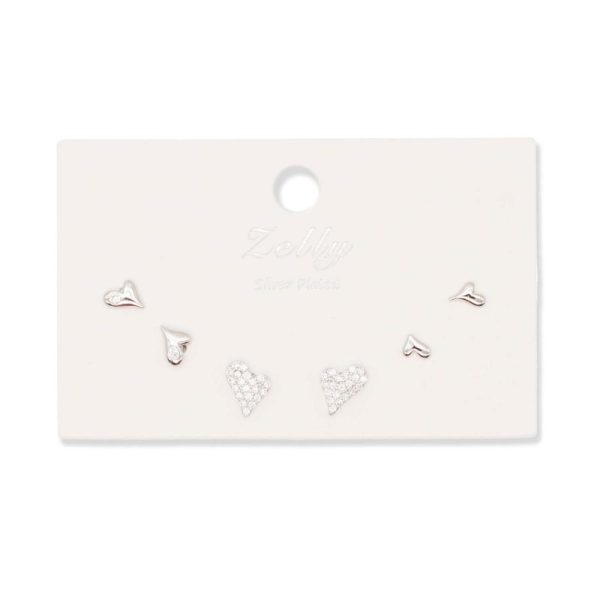 7601 Heart Multipack Earrings in Gold & Silver - Image 2
