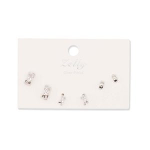 7707 Kiss Multipack Earrings in Gold and Silver