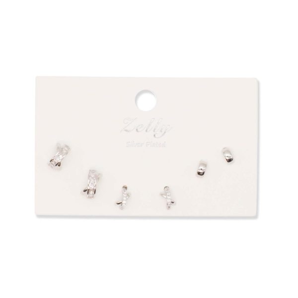 7707 Kiss Multipack Earrings in Gold and Silver