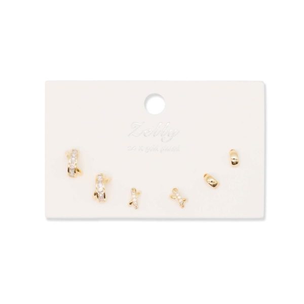 7707 Kiss Multipack Earrings in Gold and Silver - Image 2