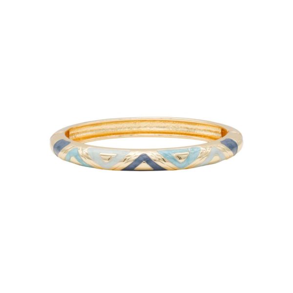 3102 Set of Two Blue Enamel Bangles - Image 3