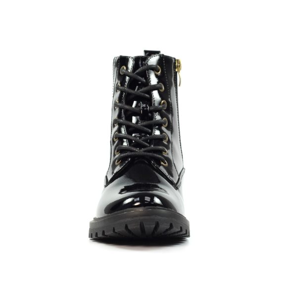 Lunar Nevada Black Patent Ankle Boots - Image 6